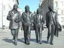 Beatles bronze statue sunny