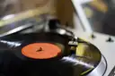 Record player vinyl spinning