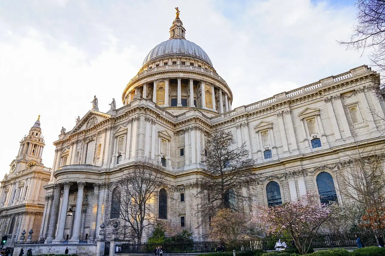 West front and dome of St Paul's Cathedral in London