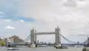 Tower Bridge over the River Thames on a cloudy day
