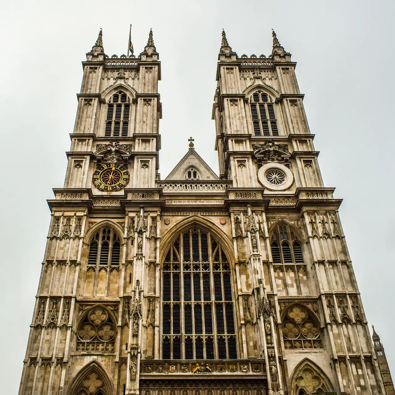 The twin west towers of Westminster Abbey