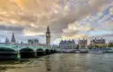 Westminster Bridge and the Houses of Parliament with Big Ben across the Thames